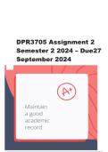 DPR3705 Assignment 2 (COMPLETE ANSWERS) Semester 2 2024 - DUE 27 September 2024