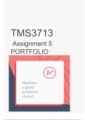 TMS3713 Assignment 5 PORTFOLIO (COMPLETE ANSWERS) 2024 - DUE 27 September 2024 