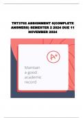 TRT3702 Assignment 6 (COMPLETE ANSWERS) Semester 2 2024 (253459)- DUE 11 November 2024