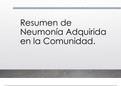 Presentacion de  resumen Neumonia adquirida en la comunidad