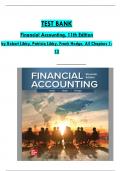 Test Bank for Financial Accounting 11th Edition by Libby & Hodge,  All 1-13 Chapters Covered ,Latest Edition ISBN: 9781264229734