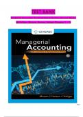 Test Bank for Managerial Accounting: The Cornerstone of Business Decision Making, 8th Edition by (Mowen/Hansen/Heitger), ISBN: 9780357715345, All 15 Chapters Covered, Verified Latest Edition