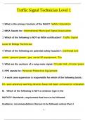 Traffic Signal Technician Level 1 QUESTIONS AND ANSWERS (2024/2025) (VERIFIED ANSWERS)