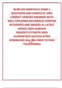 NURS 623 MARYVILLE EXAM 1  QUESTIONS AND COMPLETE 100% CORRECT VERIFIED ANSWERS WITH WELL EXPLAINED RATIONALES VERIFIED BY EXPERTS AND GRADED A+ LATEST UPDATE 2024 ALREADY PASSED!!!!!!!!!WITH 100% GUARANTEED SUCCESS AFTER DOWNLOAD (ALL YOU NEED TO PASS YO