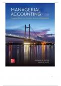 Solutions Manual for Managerial Accounting: Creating Value in a Dynamic Business Environment, 13th Edition by Hilton | Verified Chapter's 1 - 17 | Complete