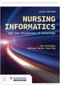 Test Bank For Nursing Informatics and the Foundation of Knowledge 6th Edition by Dee McGonigle, Kathleen Mastrian||ISBN NO:||ISBN NO:||All Chapters||Complete Guide A+