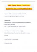 RMIN Daniel Brown Test 1 Exam Questions and Answers 100% Solved