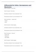 Differential Dx Ortho: Dermatomes and Myotomes