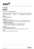 AQA A LEVEL DANCE 2024 (7237W)