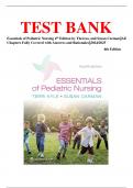 Essentials of Pediatric Nursing 4th Edition by Theresa, and Susan Carman||All Chapters Fully Covered with Answers and Rationales||2024/2025