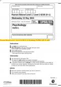 Pearson Edexcel Level 1 / Level 2 GCSE (9–1) Psychology PAPER 1 QP AY 2024