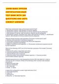  IAHSS BASIC OFFICER CERTIFICATION EXAM TEST BANK WITH 200 QUESTIONS AND 100% CORRECT ANSWERS