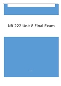 	NR 222 Unit 8 Final Exam 