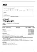 aqa A-level ECONOMICS Paper 3 Economic Principles and Issues(7136-3) OFFICIAL Question Paper June 2024 