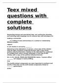 Teex mixed questions with complete solutions