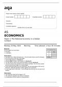 aqa AS ECONOMICS Paper 2 The National Economy in a Global Context(7135-2) May 2024 CORRECT Question Paper   