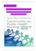 TEST BANK - Community and Public Health Nursing: Evidence for Practice 4th Edition by DeMarco & Walsh, All 25 Chapters Covered, Verified Latest Edition