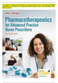 Test Bank For Pharmacotherapeutics for Advanced Practice Nurse Prescribers 6th Edition Woo Robinson All Chapters 1- 57 Questions With Verified Answers  Revised Edition  Graded A+