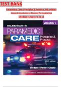 Test Bank For Paramedic Care: Principles & Practice, 6th edition Volume 1 by Bledsoe, ISBN: 9780136895299, All 15 Chapters Covered, Verified Latest Edition