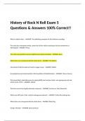 History of Rock N Roll Exam 5 Questions & Answers 100% Correct!!