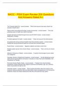 NACC - PSW Exam Review 200 Questions And Answers Rated A+.