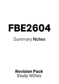 FBE2604  - Summarised NOtes