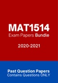 MAT1514 - Exam Questions PACK (2020-2021)