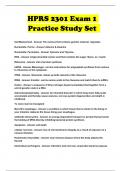 HPRS 2301 Exam 1 Practice Study Set 