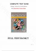 Test Bank - Biology: Science for Life 6th Edition by Colleen Belk, Virginia Maier, All Chapters | Complete Guide