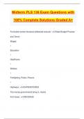 Midterm PLS 136 Exam Questions with 100% Complete Solutions Graded A+