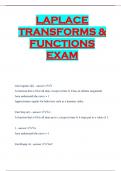 LAPLACE TRANSFORMS & FUNCTIONS EXAM