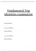 Fundamental Trig Identities examination