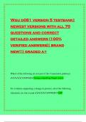 Wgu d081 version 5 testbank| newest versions with all 70 questions and correct detailed answers (100% verified answers)| brand new!!| graded a+