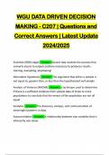 WGU C207 BUNDLED EXAMS::::: QUESTIONS AND CORRECT ANSWERS | LATEST UPDATE 2024/2025