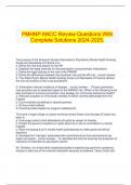  PMHNP ANCC Review Questions With Complete Solutions 2024-2025.