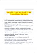  Chem 101 Final Exam Questions And Answers Latest Top Score.