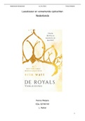 Nederlands boekverslag de royals deel 1 verleiding
