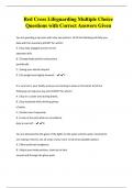 Red Cross Lifeguarding Multiple Choice Questions with Correct Answers Given