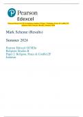 Pearson Edexcel GCSE In Religious Studies B Paper 2: Religion, Peace & Conflict 2F  Judaism Mark Scheme (Results) Summer 2024 