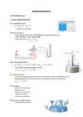 Samenvatting vloeistofmechanica behorende tot inleiding in de chemische technologieën