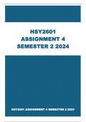 HSY2601 ASSIGNMENT 4 SEMESTER 2 ANSWERS 2024