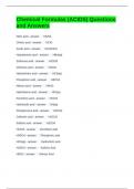 Chemical Formulas (ACIDS) Questions and Answers