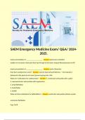 SAEM Emergency Medicine Exam/ Q&A/ 2024-2025. 