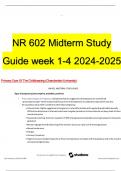 NR 602 Midterm Study Guide week 1-4 2024-2025