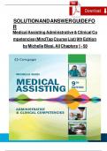 Solution manual for medical assisting administrative clinical competencies mindtap course list 9th edition