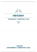 HSY2601 ASSIGNMENT 4 SEMESTER 2 2024