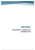 HSY2601 ASSIGNMENT 4 ANSWERS SEMESTER 2 2024