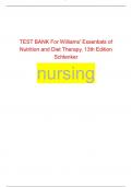 Test Bank - for Nutrition and Diet Therapy 10th Edition by Linda DeBruyne, Kathryn Pinna, Eleanor Whitney, All Chapters | Complete Guide A+