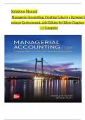 Solutions Manual Managerial Accounting: Creating Value in a Dynamic Business Environment, 13th Edition by Hilton Chapters 1 - 17 Complete