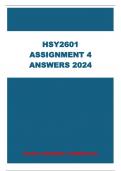 HSY2601 ASSIGNMENT 4 ANSWERS 2024